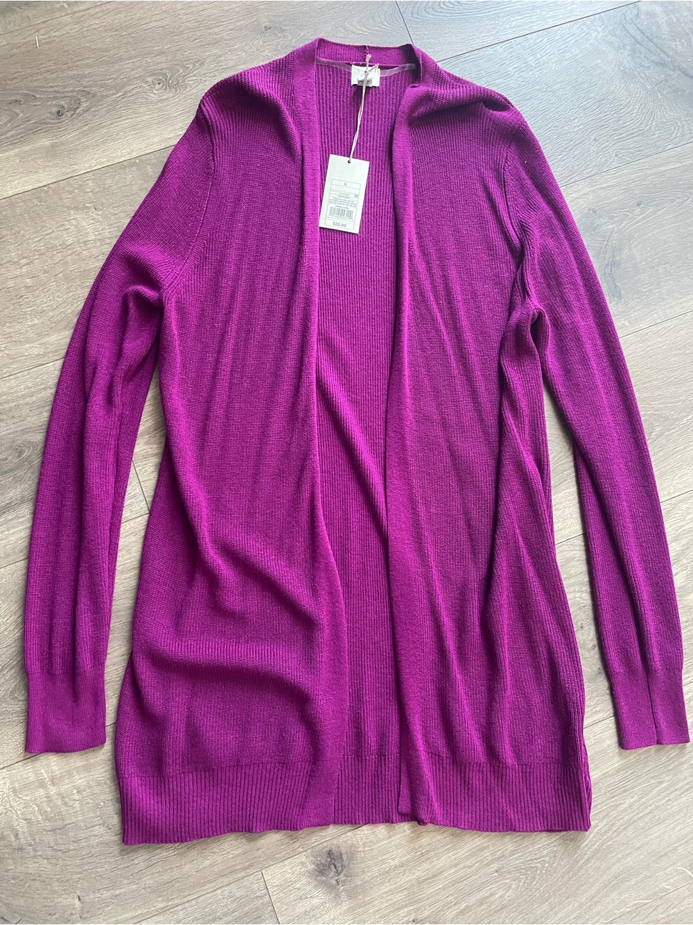 a new day Long Open-Front Cardigan Sweater - Magenta